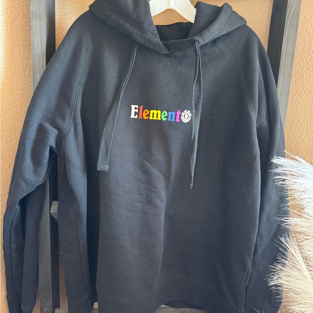 Element Black Hoodie Sweatshirt with Logo